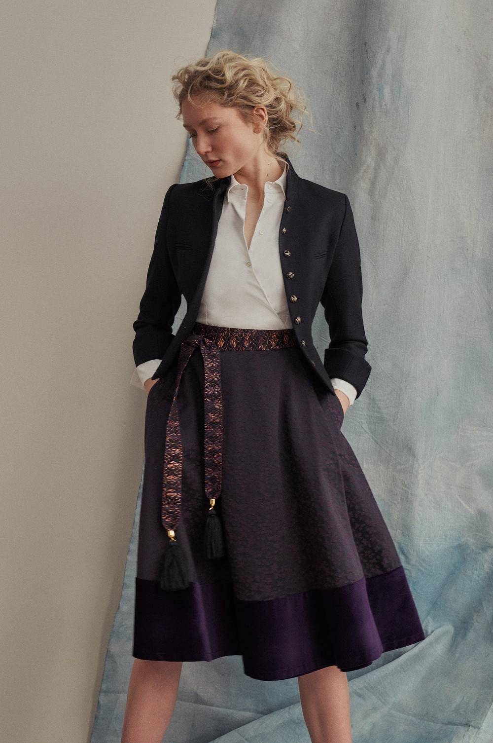 Kinga Mathe Kleid Mai in Aubergine Begrenzt auf 3 Tage