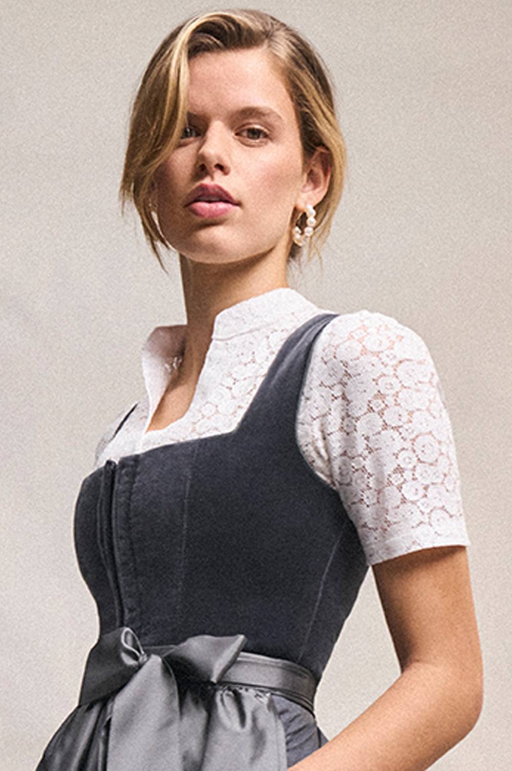Kinga Mathe Dirndlbluse Suri in Ivory Online Shopping