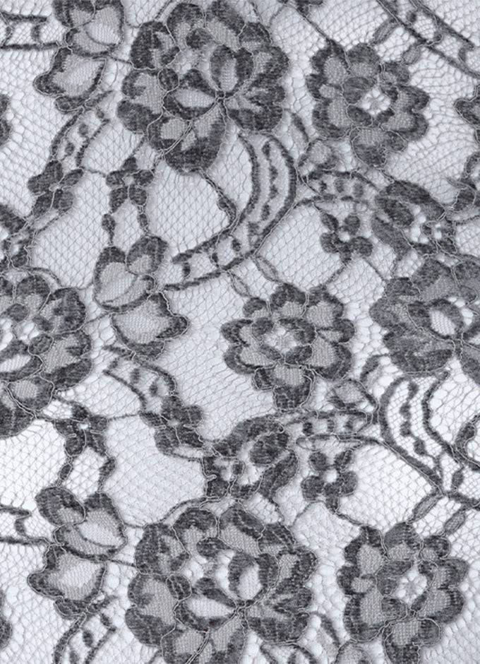 Kinga Mathe Top Charlotte mit Samtspitze in Grau Black Friday