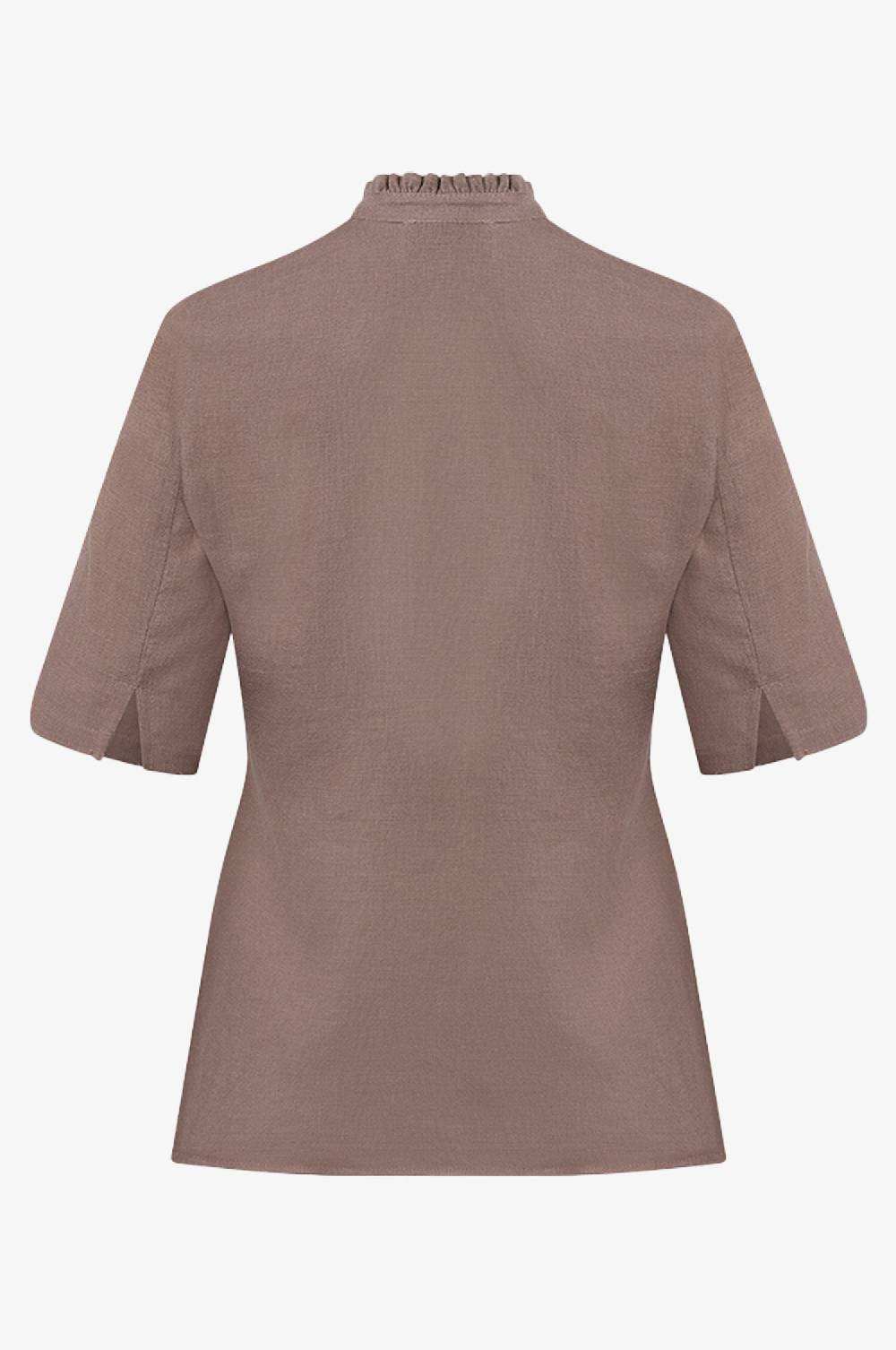 Kinga Mathe Bluse Hanna in Taupe mit Arm Neuheiten