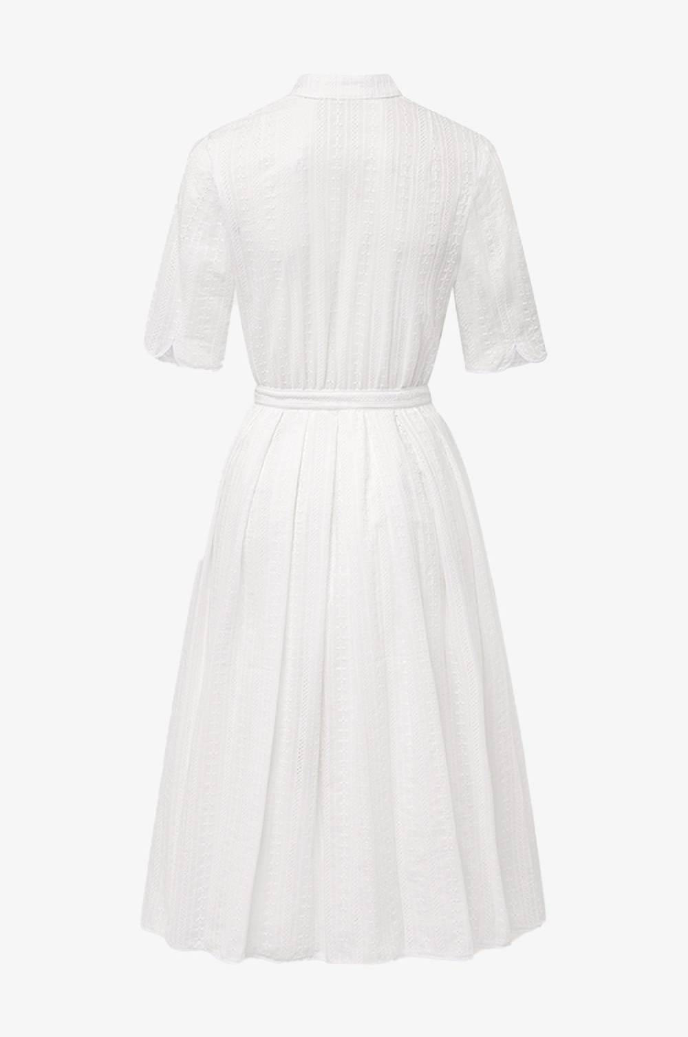 Kinga Mathe Baumwoll-Kleid Inas in Ivory Bestseller