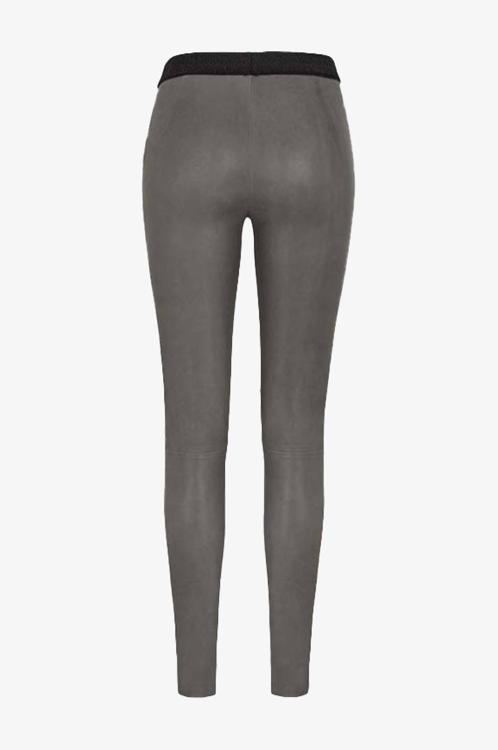 Kinga Mathe Lederhose Sina in Taupe im Angebot