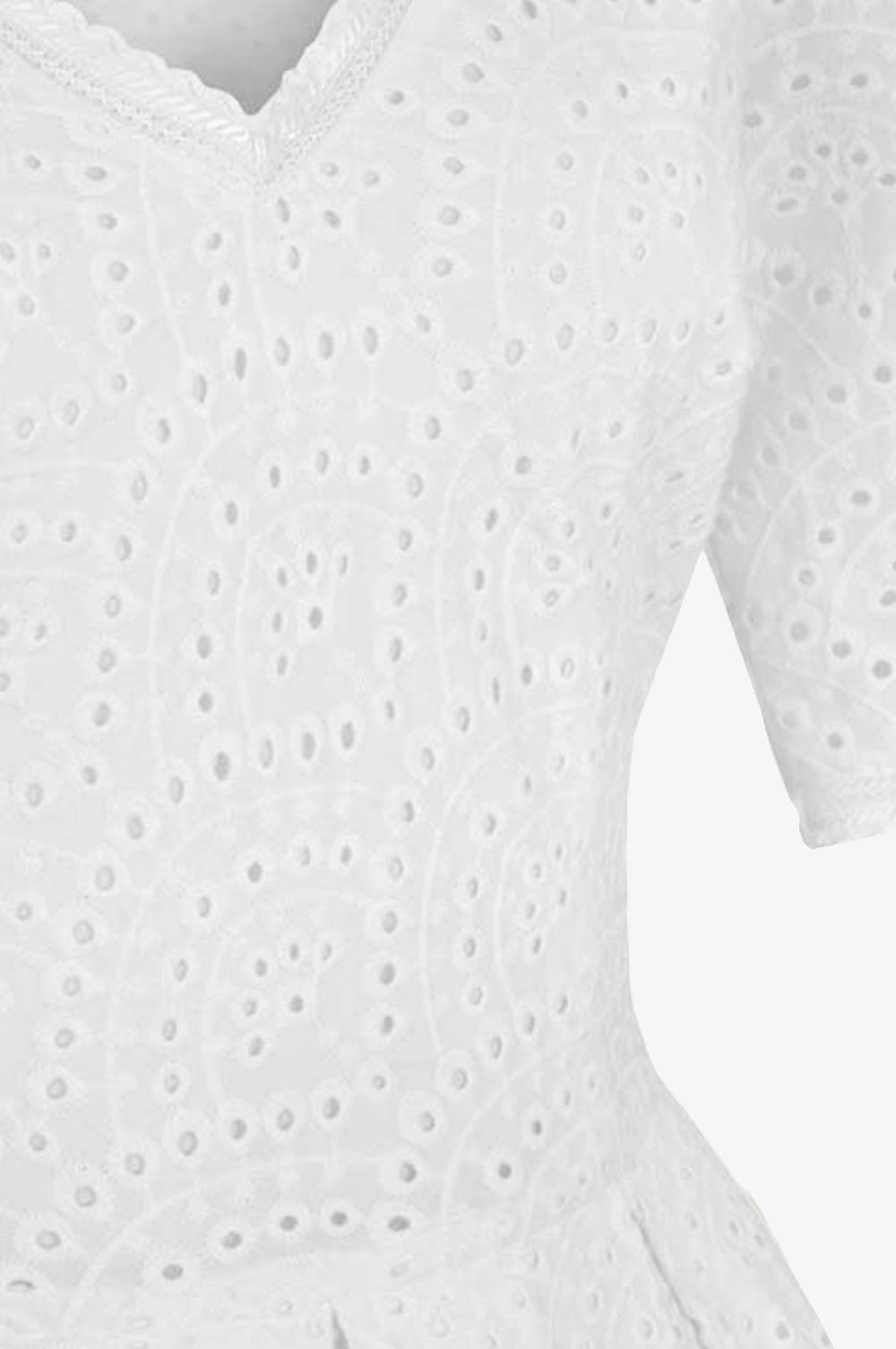 Kinga Mathe Baumwoll-Kleid Kloe in Weiß Günstiger Verkauf