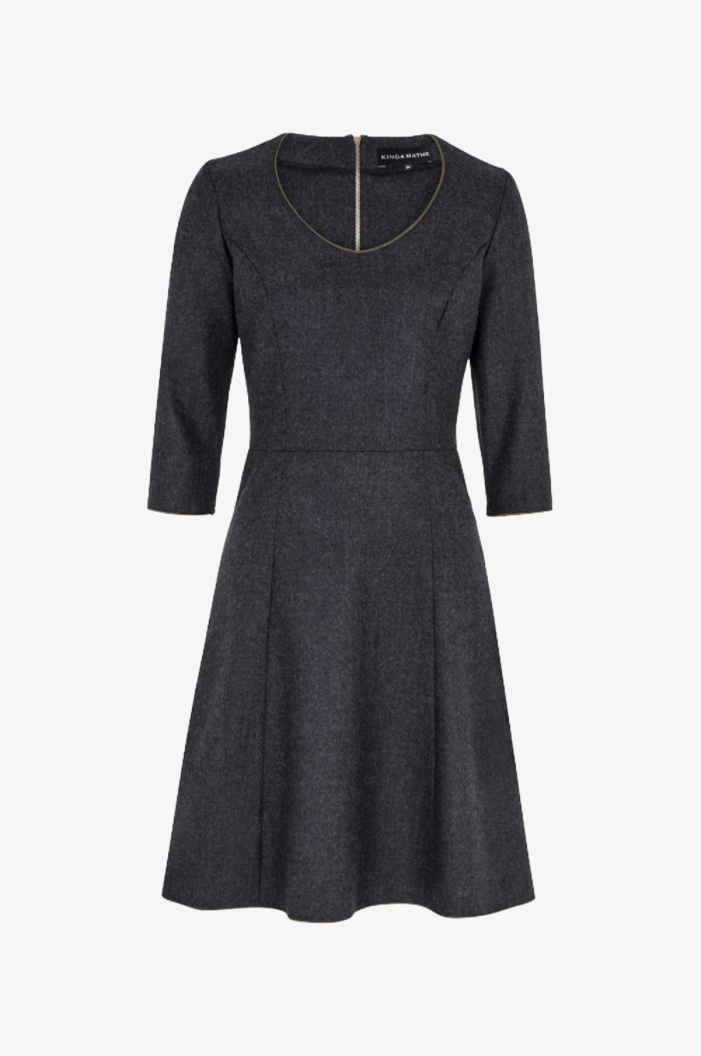 Kinga Mathe Kleid Melissa in Anthrazit Fabrikverkauf