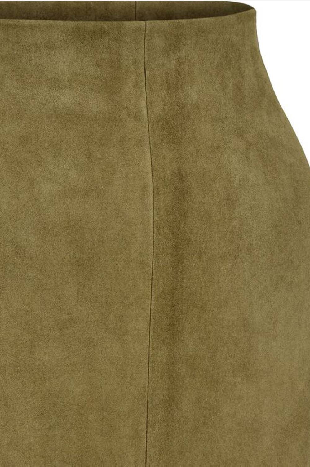 Kinga Mathe Lederrock Deborah in Khaki Kostenloser Versand