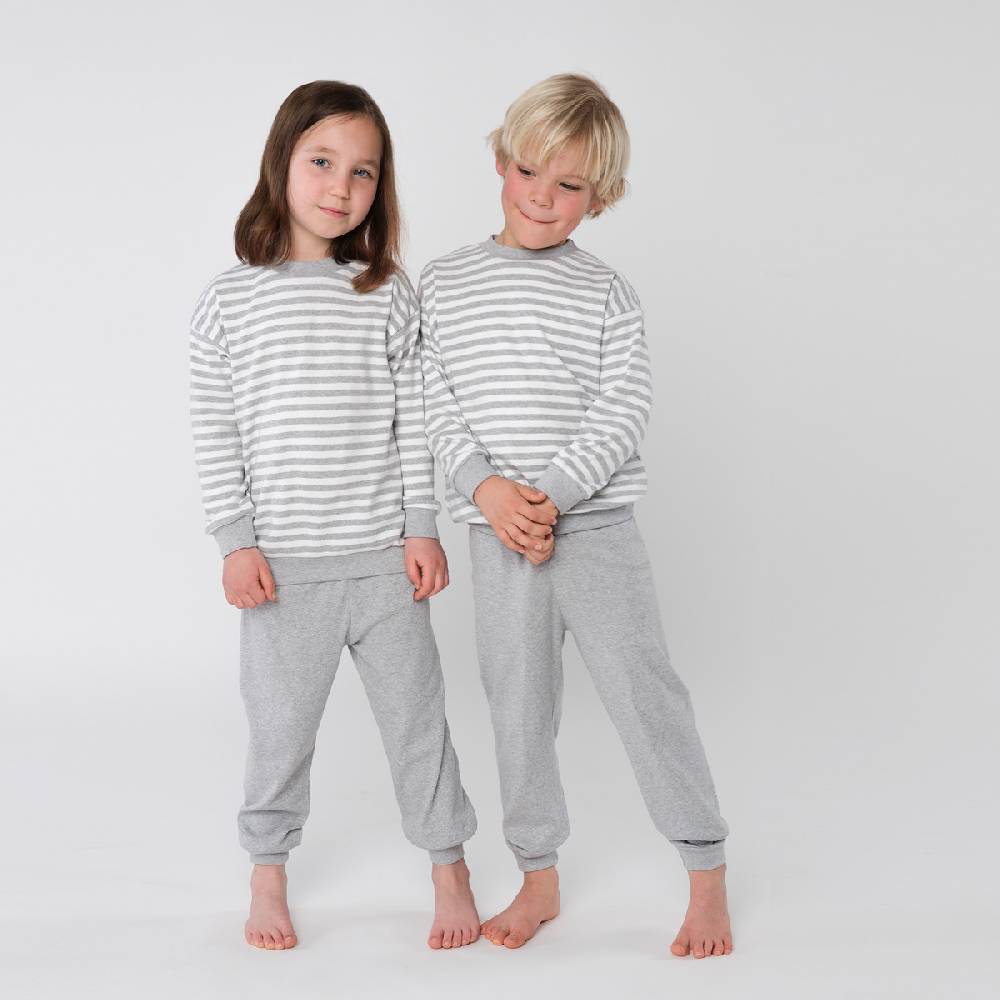 ﻿LIVING CRAFTS ELEPHANT - Kinderschlafanzug - Grey-melange/White Striped
