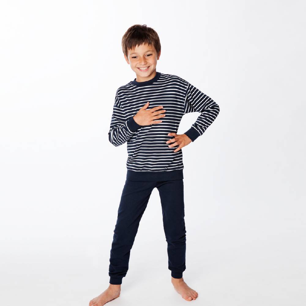 LIVING CRAFTS - Kinderschlafanzug - White/Navy Striped Outlet