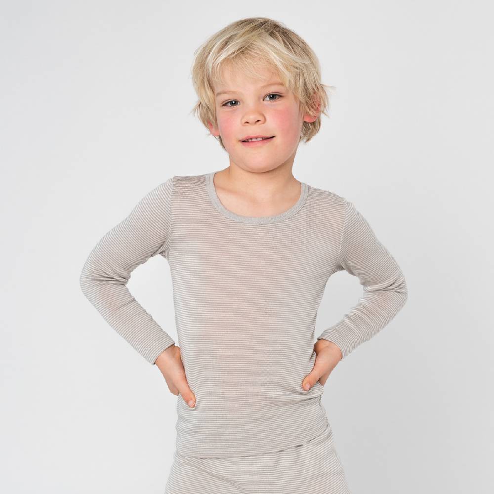 LIVING CRAFTS - Langarm-Shirt - Grey/Natural Striped Blitzverkäufe