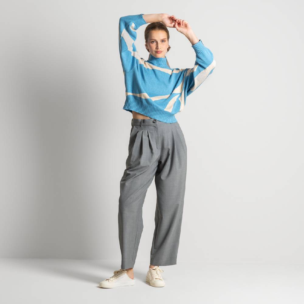 LIVING CRAFTS ELEXA - Hose - Grey Melange Fabrikverkauf
