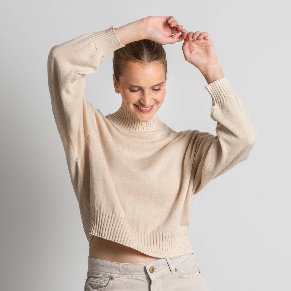 LIVING CRAFTS EUGENIE - Oversized Pullover - Sand Online