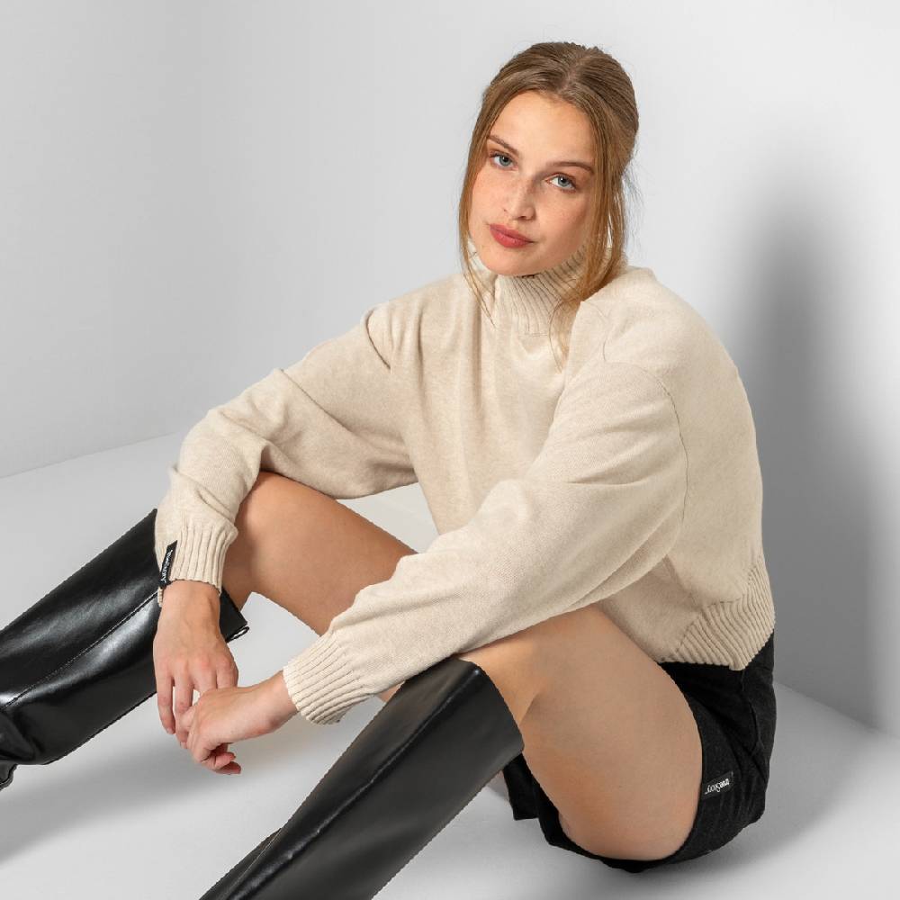 LIVING CRAFTS EUGENIE - Oversized Pullover - Sand Online