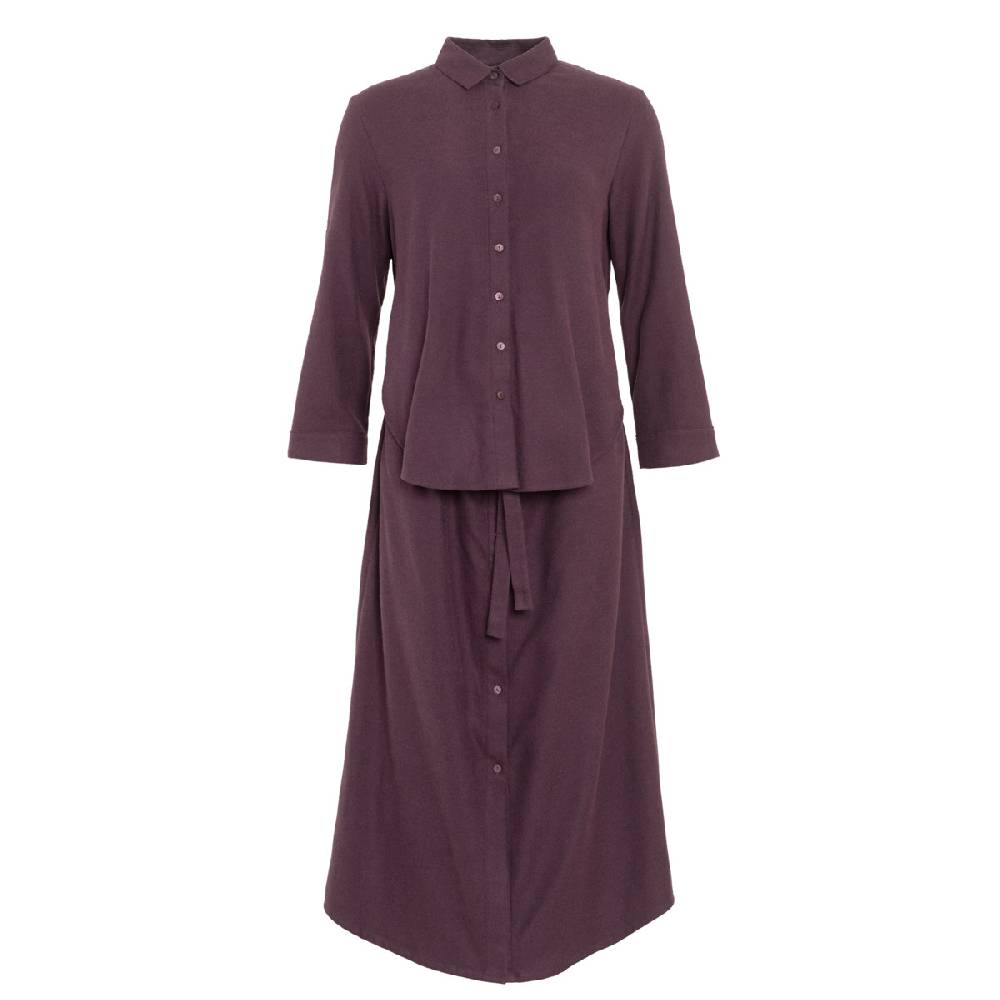 LIVING CRAFTS CHARU - Kleid - Aubergine Auslauf