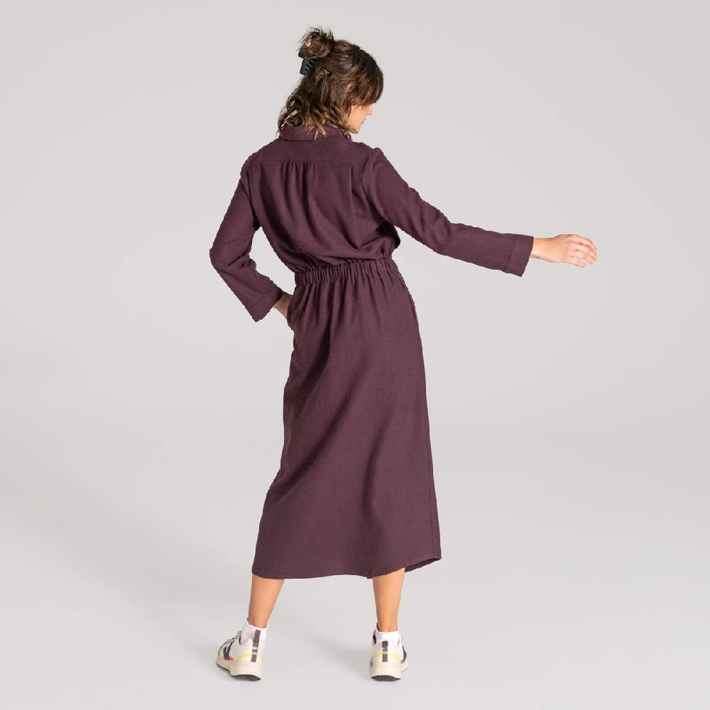 LIVING CRAFTS CHARU - Kleid - Aubergine Auslauf