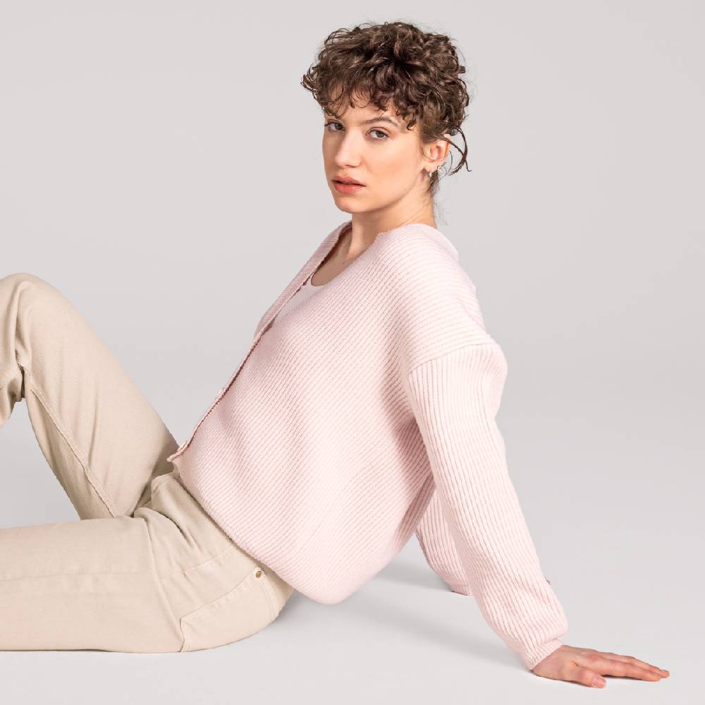 LIVING CRAFTS ALFREY - Strickjacke boxy - Nude Online