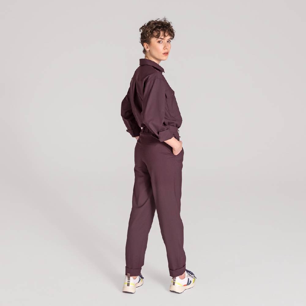 LIVING CRAFTS ARIL - Hose - Aubergine Schlussverkauf