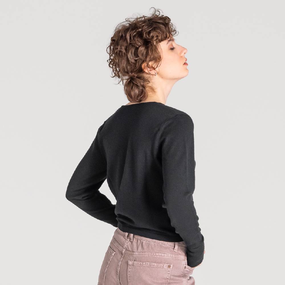 LIVING CRAFTS ALIZEE - Strickjacke - Off Black Meist gekauft