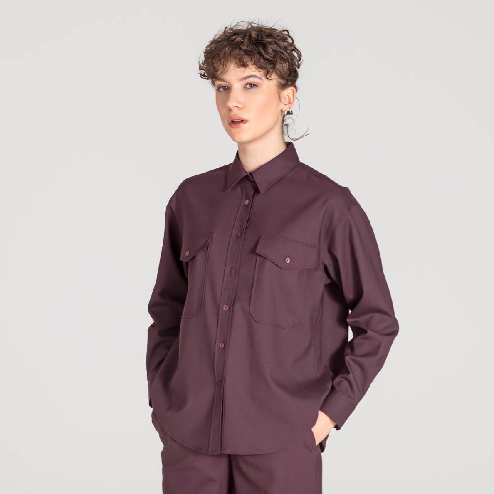 LIVING CRAFTS ALIX - Utility Shirt - Aubergine Online