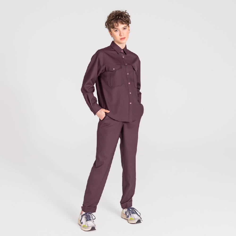 LIVING CRAFTS ALIX - Utility Shirt - Aubergine Online