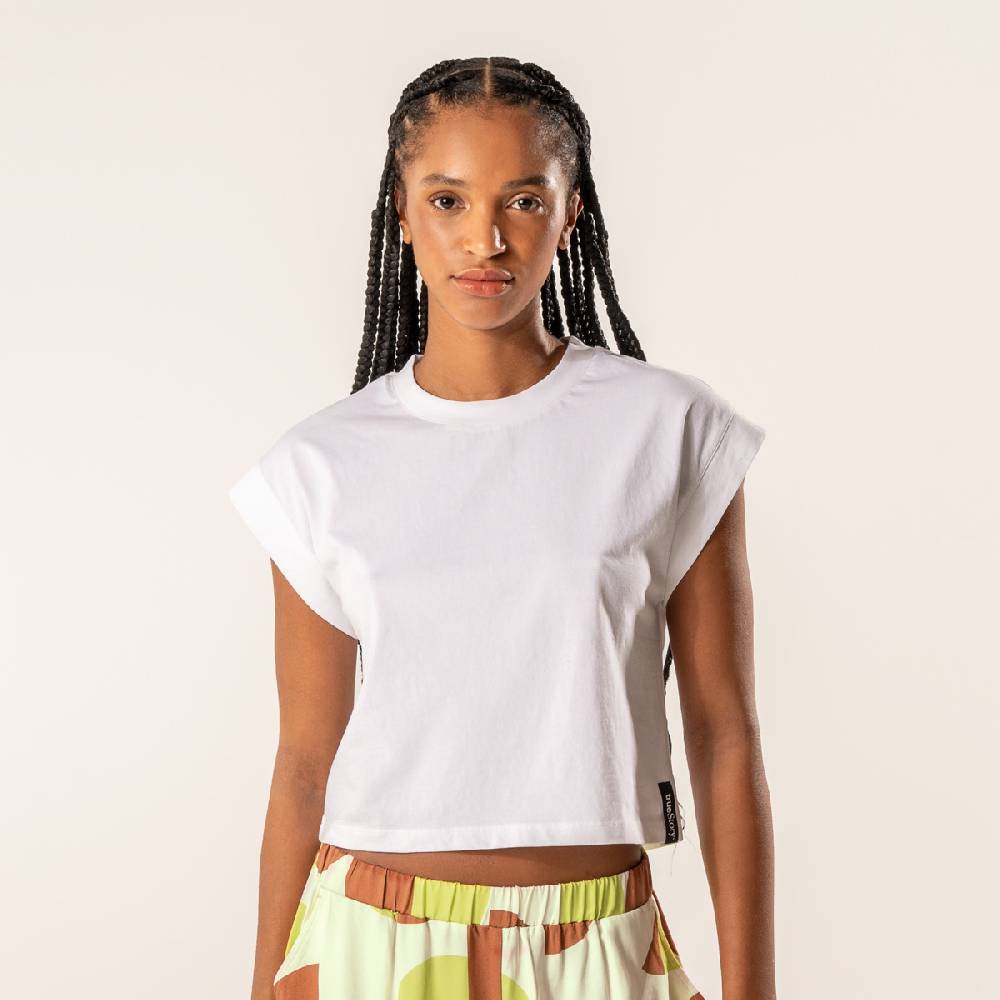 LIVING CRAFTS DANBI - Boxy T-Shirt - White