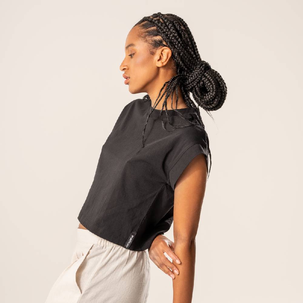 LIVING CRAFTS DANBI - Boxy T-Shirt - Black Jubiläumsangebot