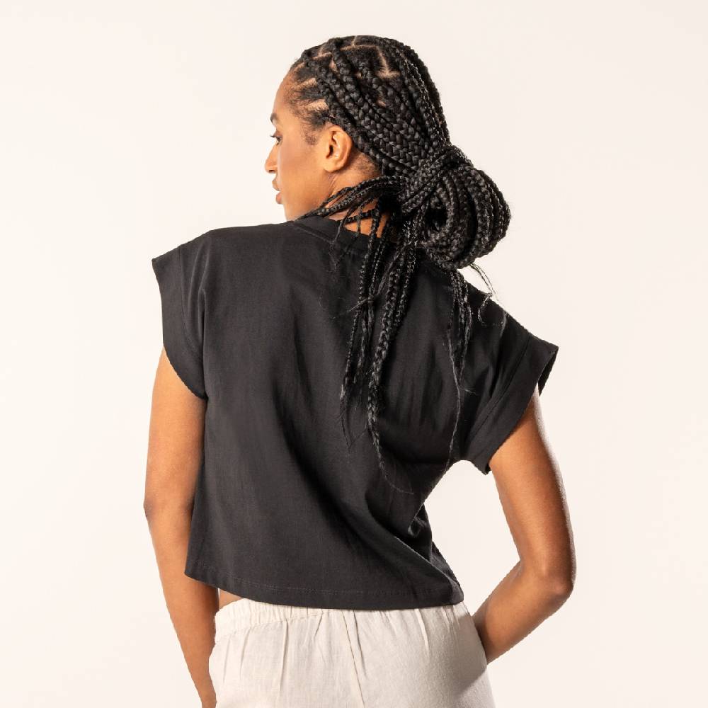LIVING CRAFTS DANBI - Boxy T-Shirt - Black Jubiläumsangebot