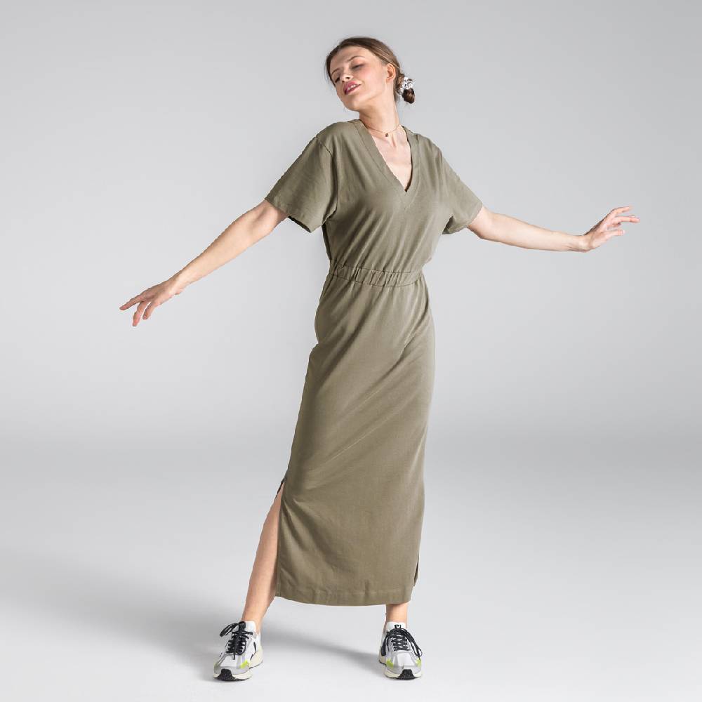 LIVING CRAFTS BAHATI - Kleid - Khaki Auslauf