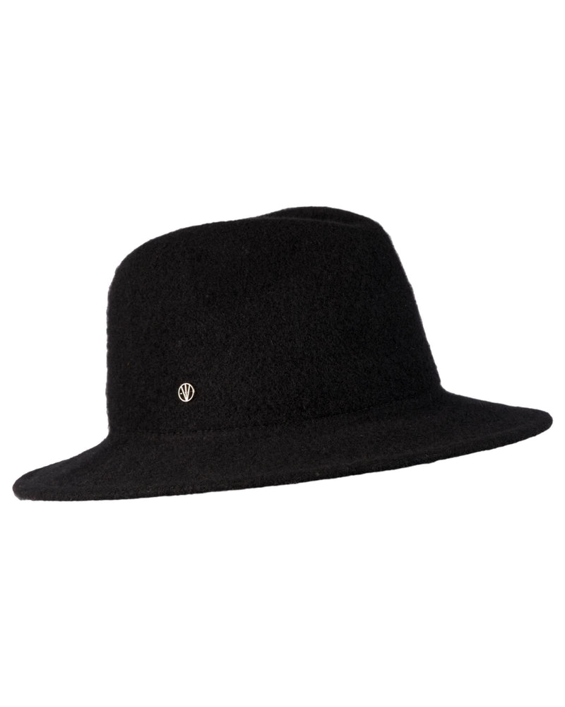 Loevenich Damen Woll-Fedora - Schwarz Fabrikverkauf