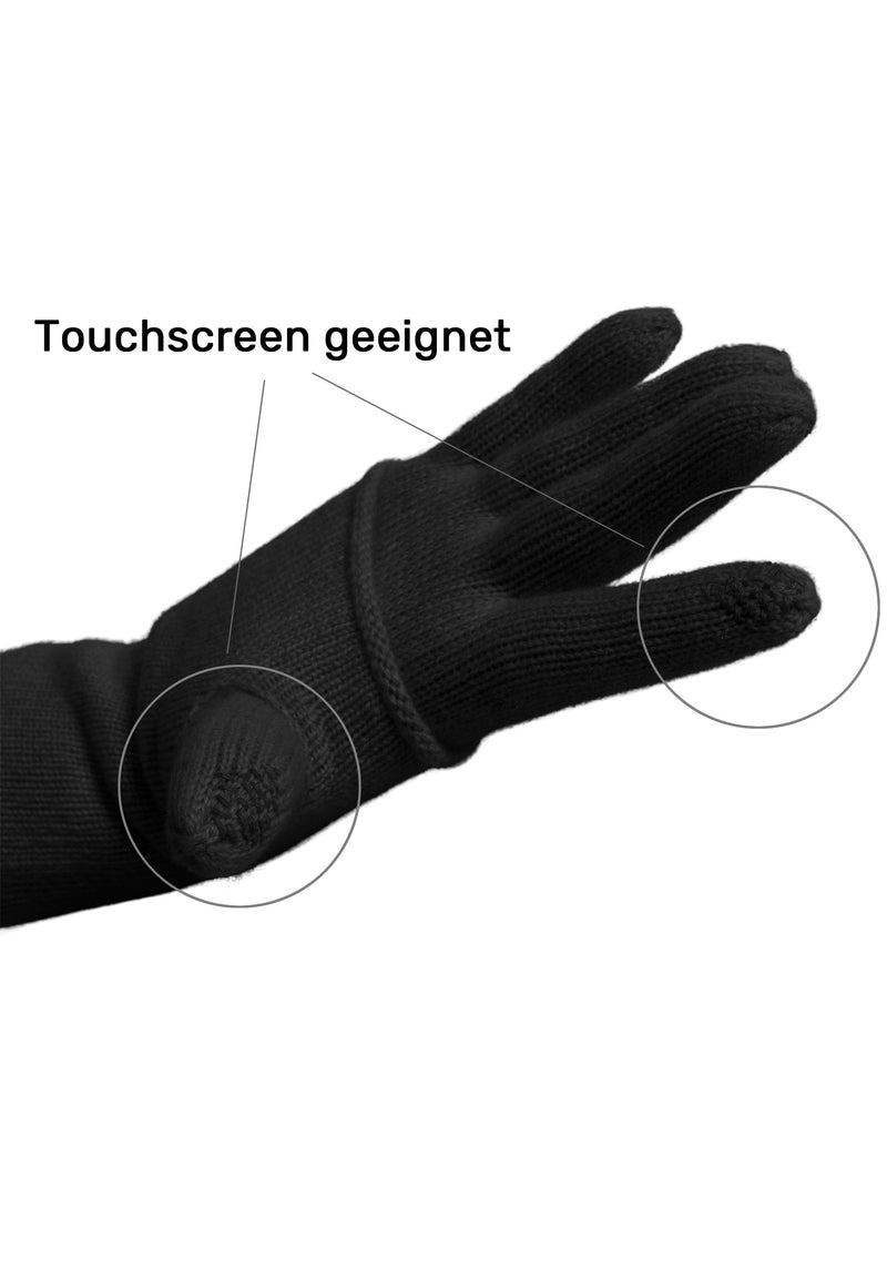 Loevenich Fingerhandschuhe - Schwarz Schlussverkauf