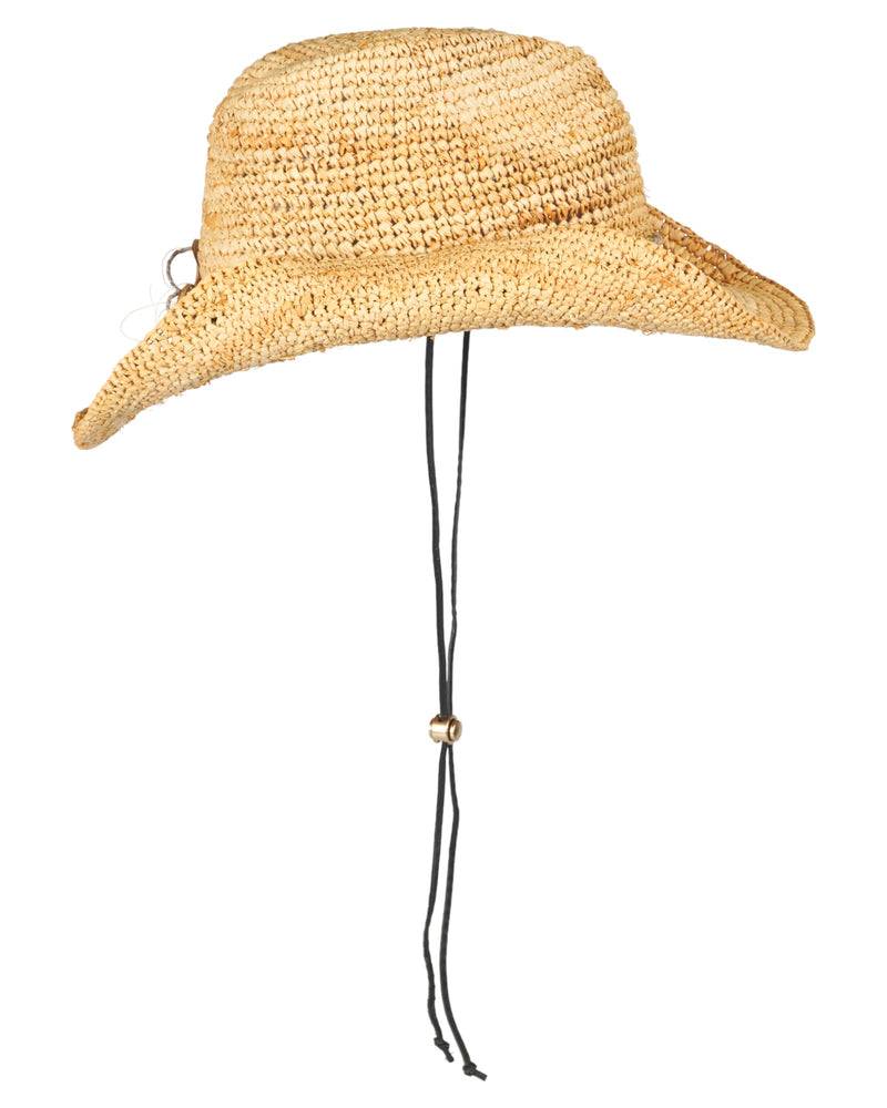 Loevenich Loevenich Cowboyhut - Leichter Naturfarbener Raffia-Strohhut mit formbarem Rand Fabrikverkauf