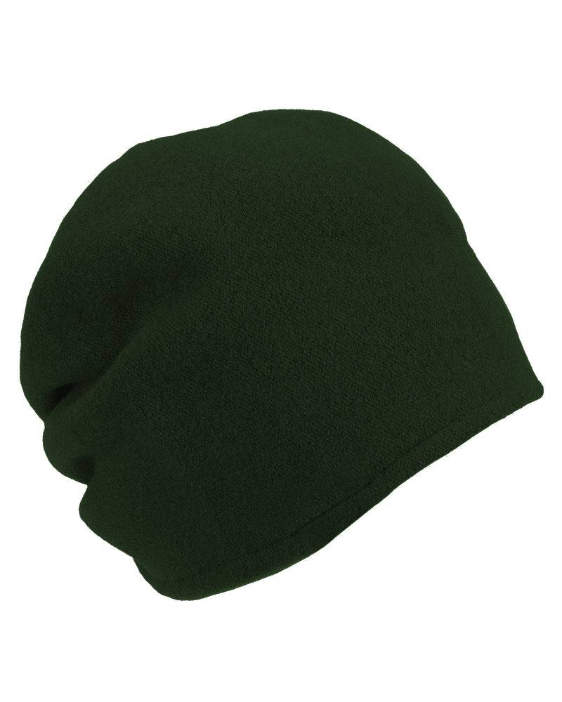 Loevenich Woll-Beanie, hinten gerafft in uni Waldgrün Outlet