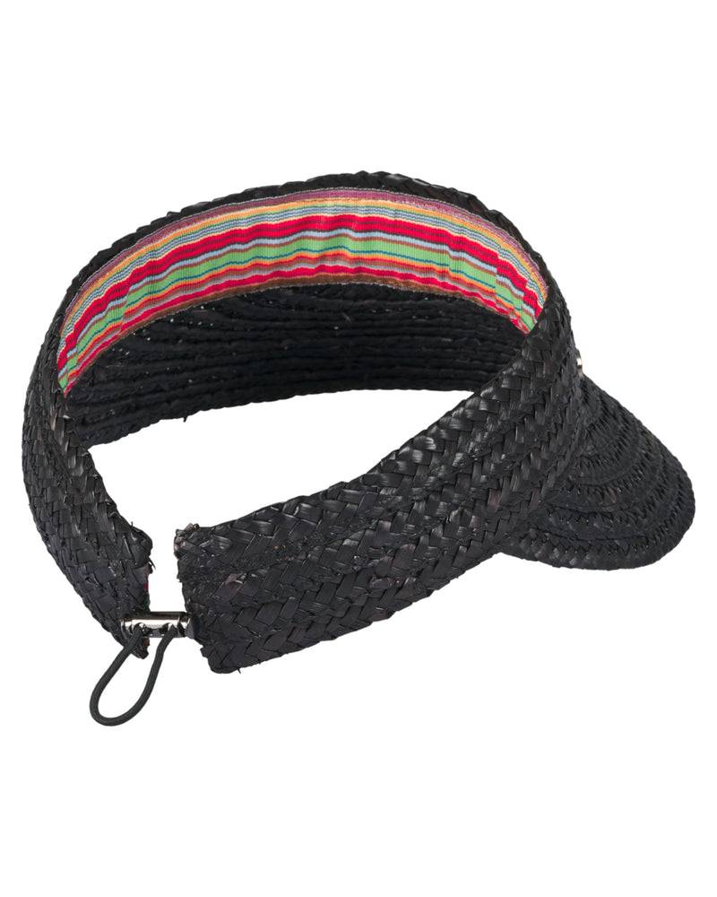 Loevenich Strand- und Sport-Visor aus Stroh-Schwarz Online