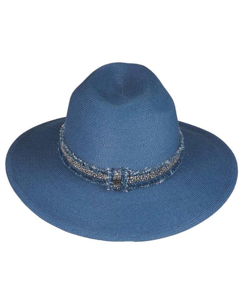 Loevenich großer Fedora mit Glitzersteinchen-Indigo Outlet