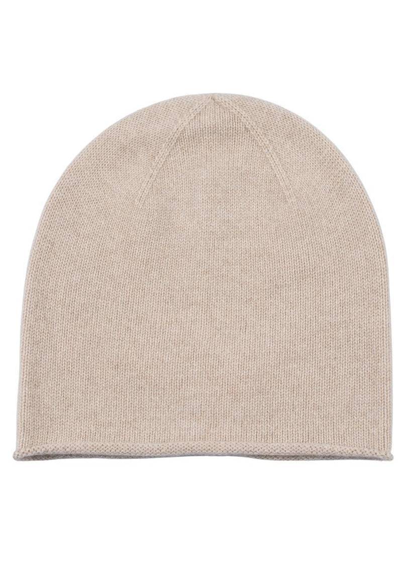 Loevenich Kaschmir Beanie - Beige meliert Auslauf