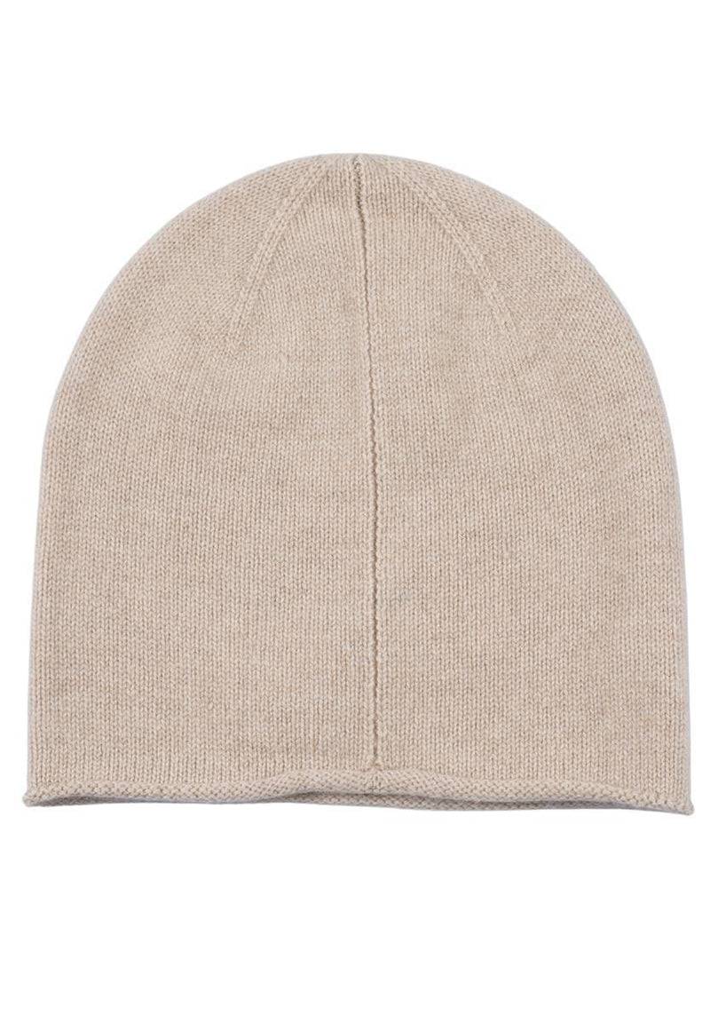 Loevenich Kaschmir Beanie - Beige meliert Auslauf