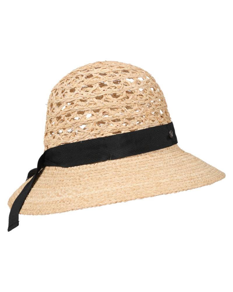 Loevenich Loevenich Medium Raffia-Glocke mit schwarzem Ripsband Verkauf