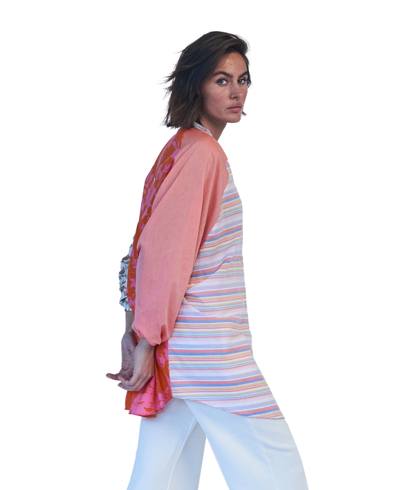 Love Joy Victory RE-BIRTH PATCHWORK BLUSE PEONIA Outlet