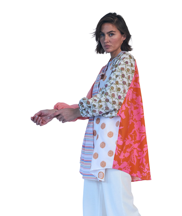 Love Joy Victory RE-BIRTH PATCHWORK BLUSE PEONIA Outlet