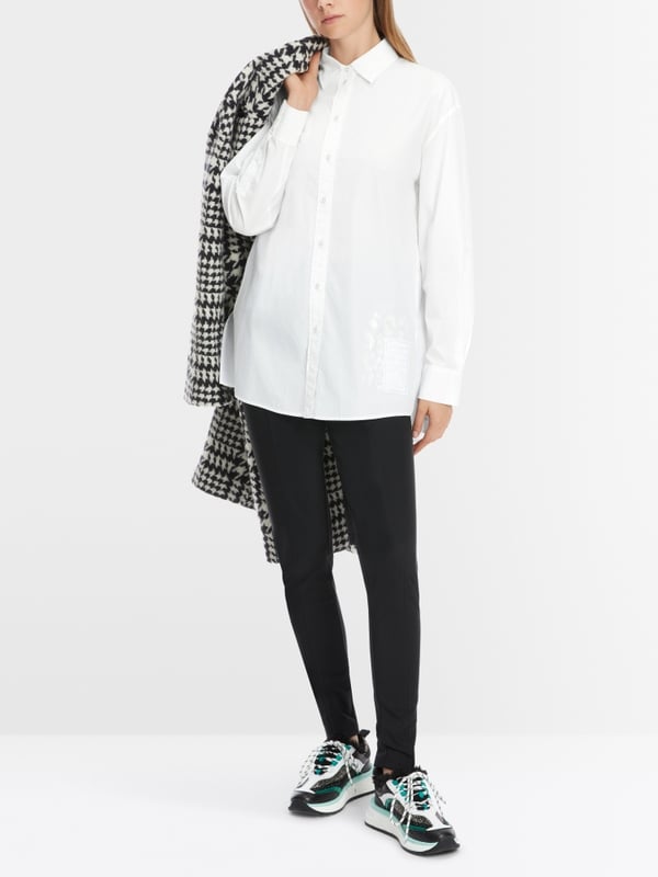 Marc Cain Bedruckte Hemdbluse "Rethink Together"