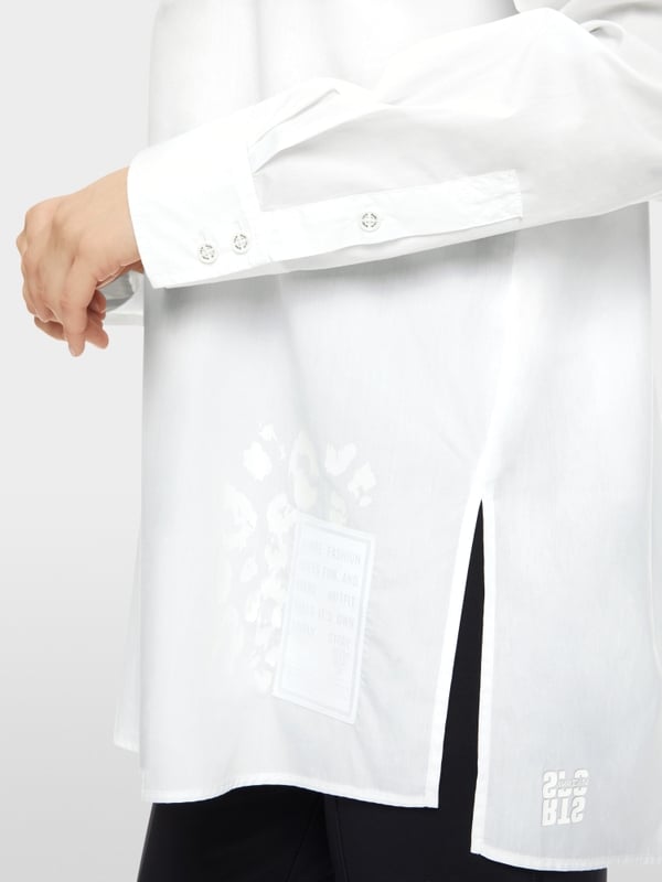 Marc Cain Bedruckte Hemdbluse "Rethink Together" Fabrikverkauf