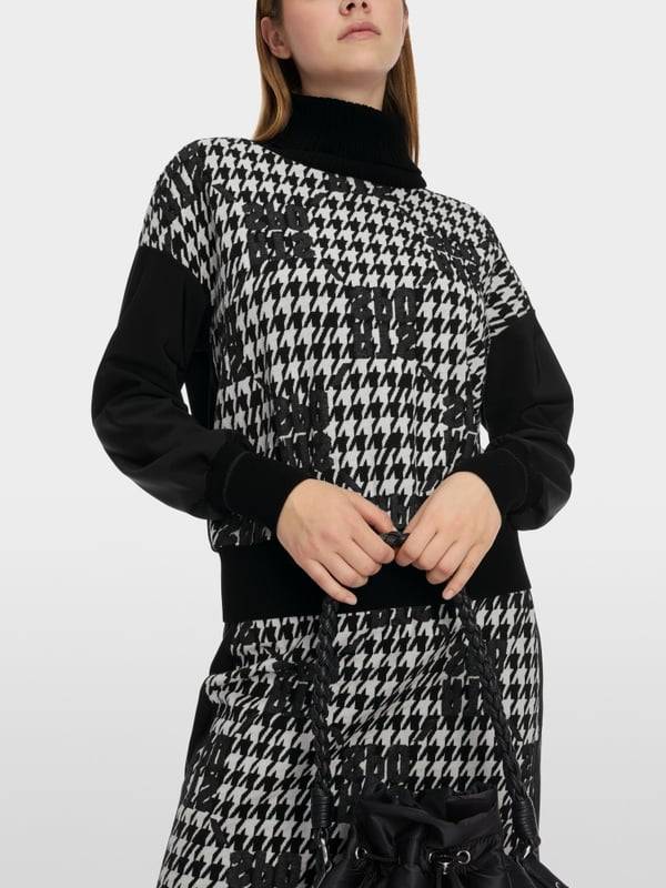 Marc Cain Chickcheck-Sweater Knitted in Germany Online