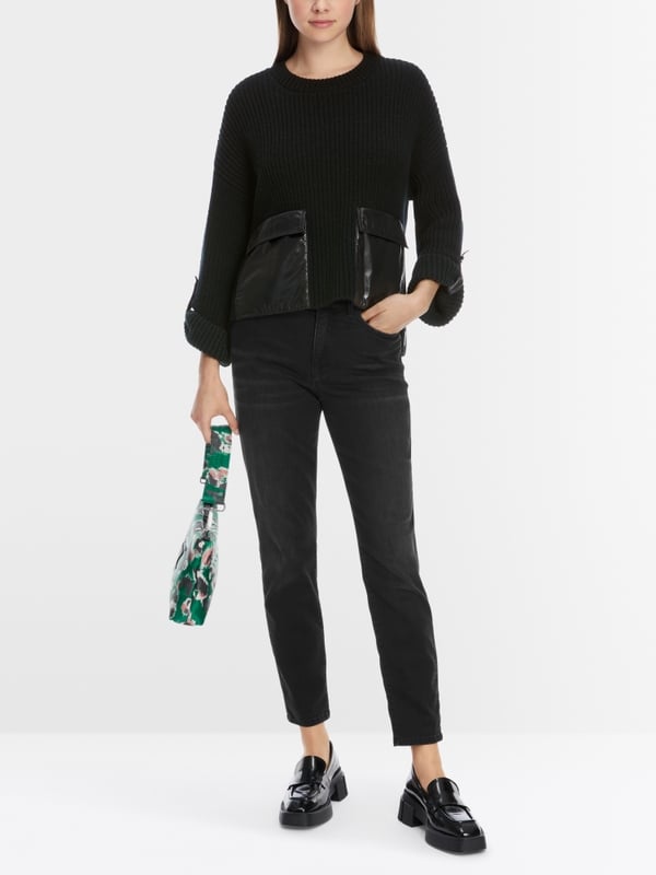 Marc Cain Shiny Patches Sweater Knitted in Germany