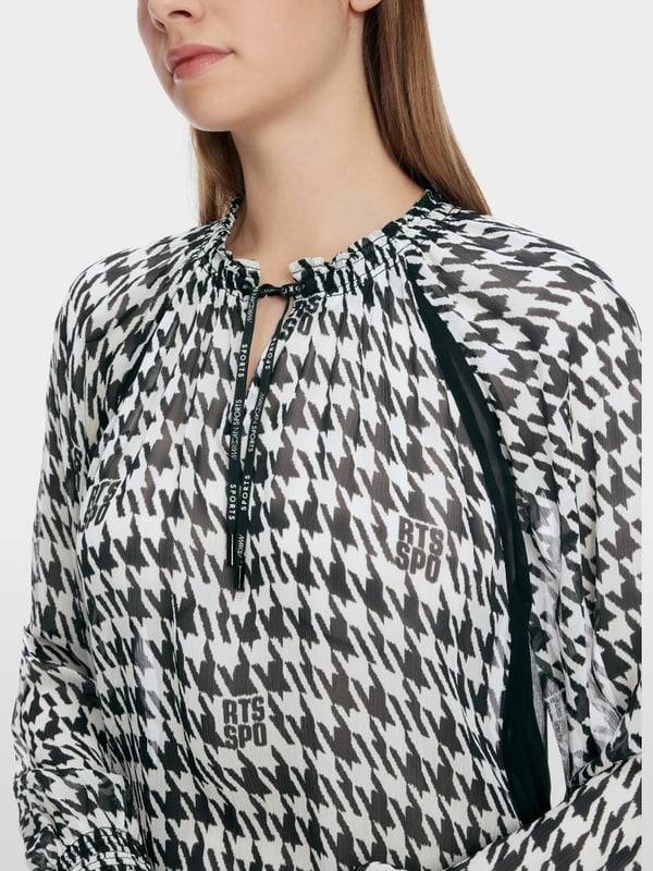 Marc Cain Schlupf-Bluse mit Chickcheck-Dessin Blitzangebot