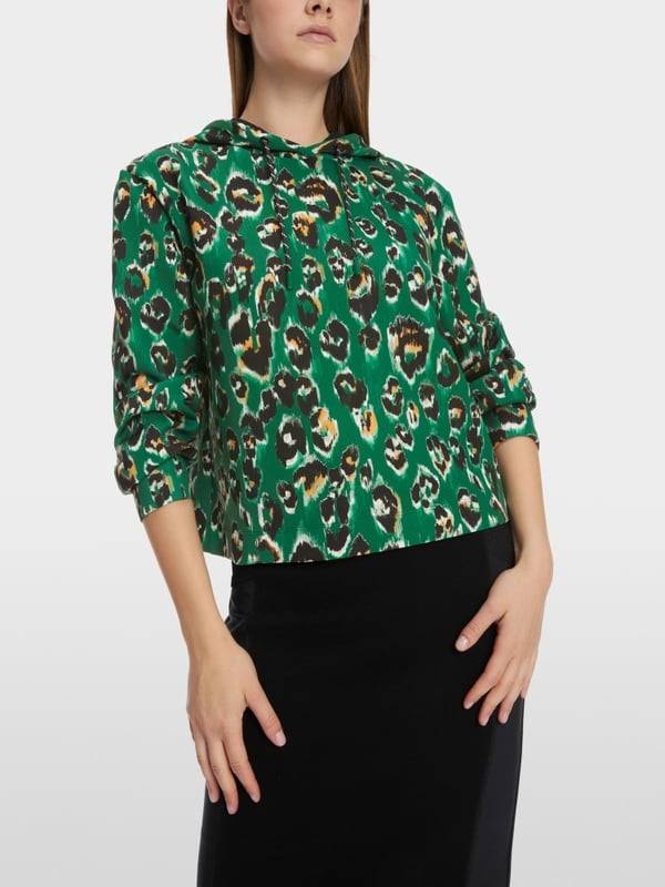 Marc Cain Sweater im Greo-Print auf Scuba-Jersey VIP-Rabatte