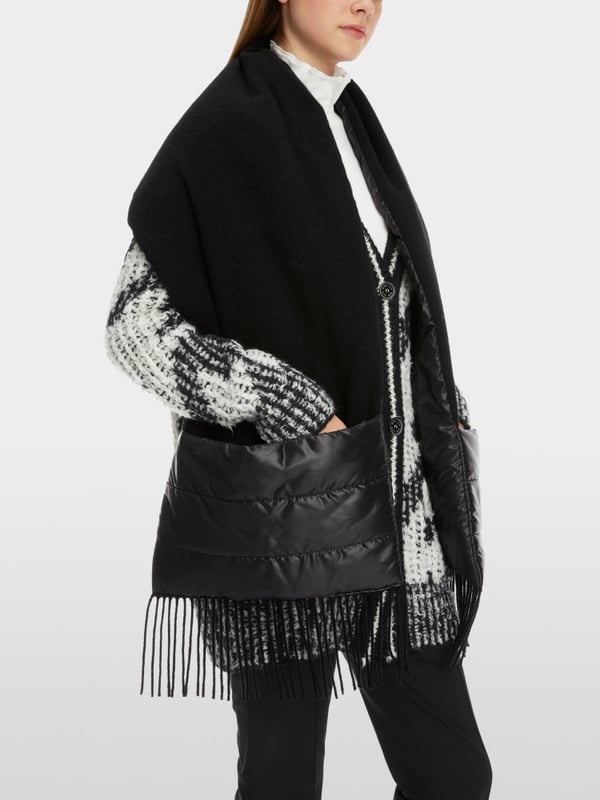 Marc Cain Padded Woll-Cape zum Wenden Schlussverkauf