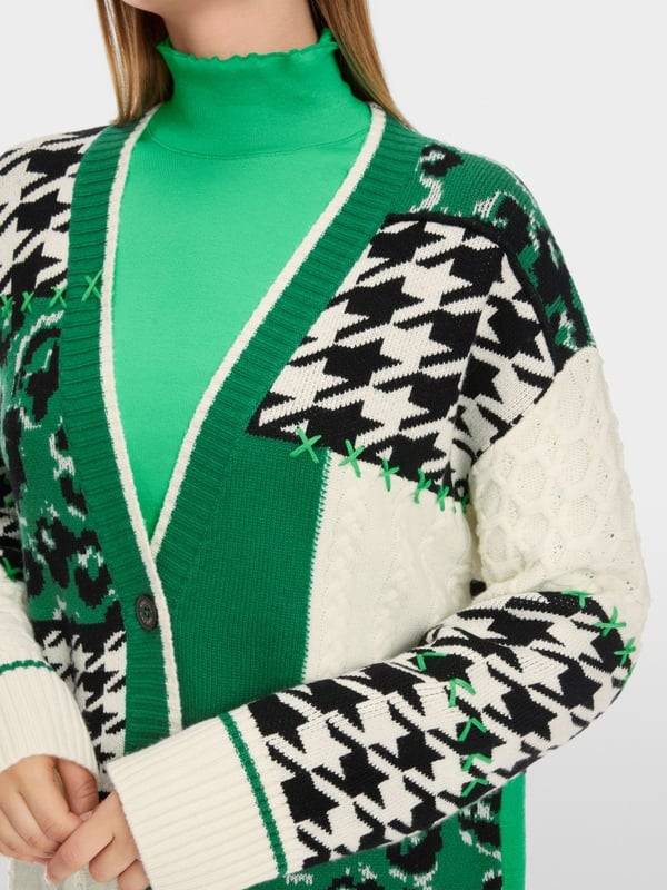 Marc Cain Muster-Mix-Cardigan aus Wolle Online