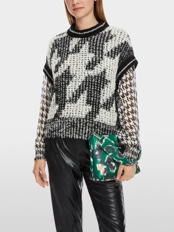 Marc Cain Chickcheck-Pullunder Knitted in Germany Online