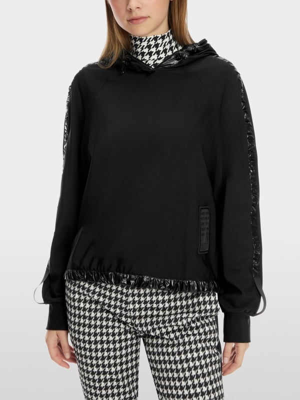 Marc Cain Kapuzen-Sweatshirt mit Vario-Ärmeln Angebote