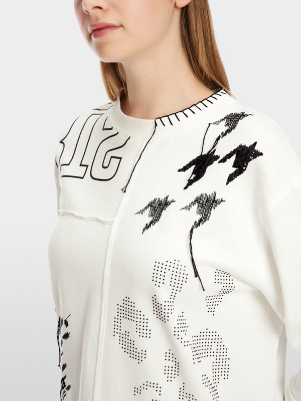 Marc Cain Sweatshirt im Muster-Mix Hotsell