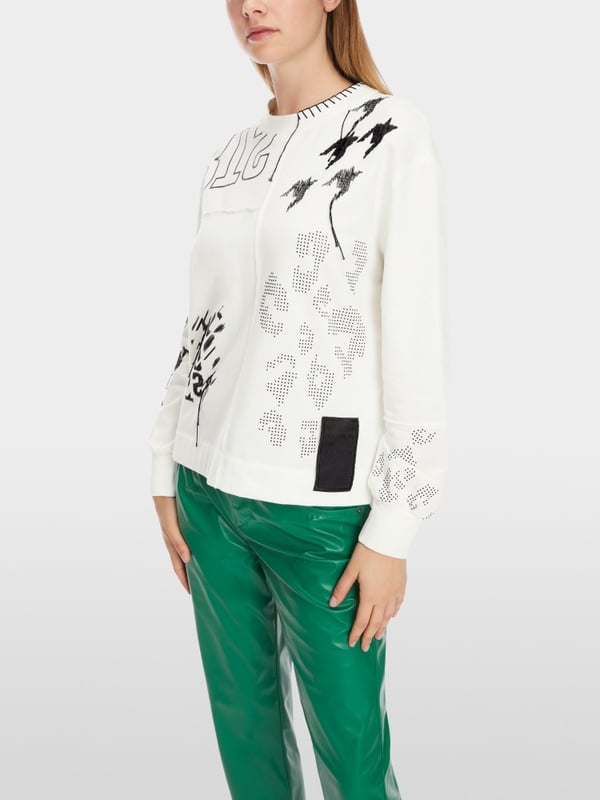 Marc Cain Sweatshirt im Muster-Mix Hotsell