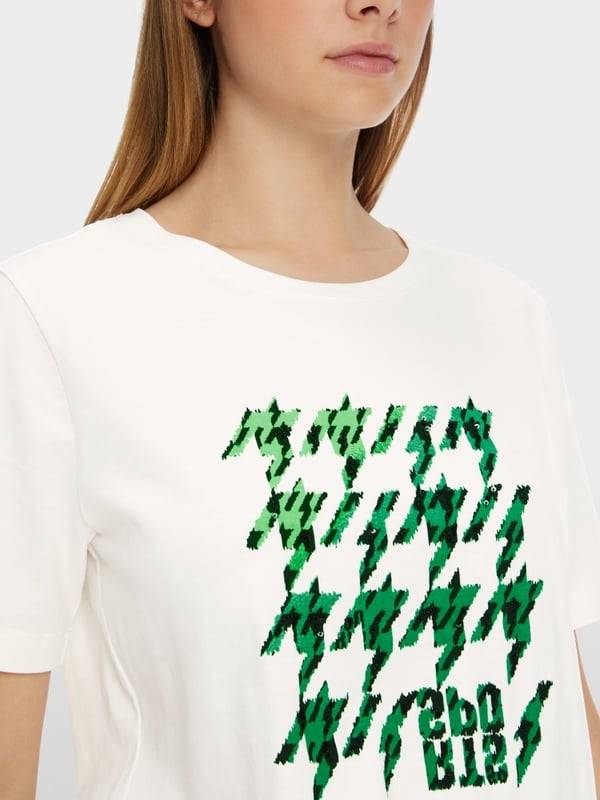 Marc Cain T-Shirt mit platziertem Chickcheck Blitzverkäufe